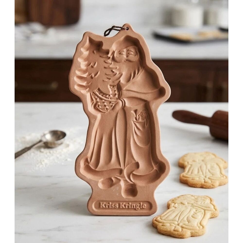 LONGABERGER COOKIE POTTERY MOLD CHRISTMAS 1991 KRISS KRINGLE VINTAGE
